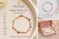 Boldkart Tulip Bracelet for Women | Elegant Gold Plated Floral Crystal Bracelet