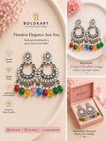 Boldkart Oxidized Chandbali Earrings