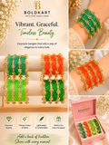 Boldkart Multicolor Kashmiri Glass Bangles | Ethnic Bridal Bangles Set for Women